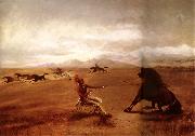 George Catlin Catching wild horses oil painting